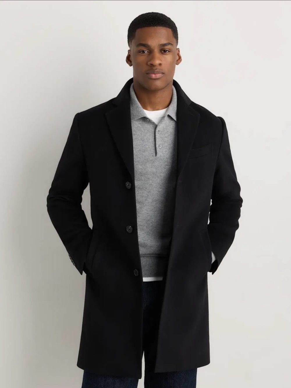 Quince Cashmere Overcoat XL Black NWT